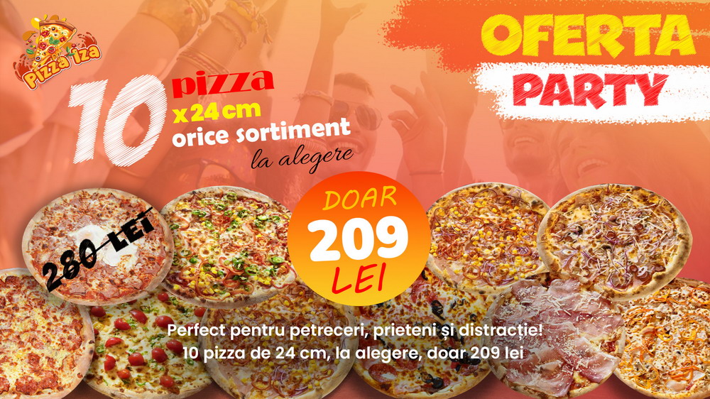 Ofertă party 10 pizza 24cm — 209 lei